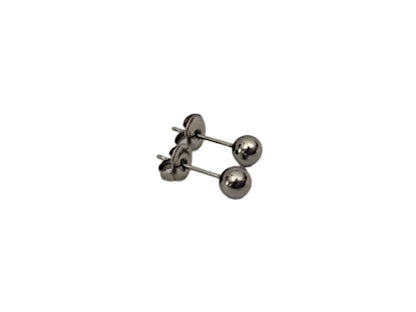 Titanium Ball Studs -solid titanium studs and backs- Feature a small and minimal design on a white background