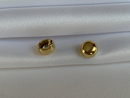  Gold Magnetic Stud covers. Detachable earrings for a truly hypoallergenic jewellery on a white linen
