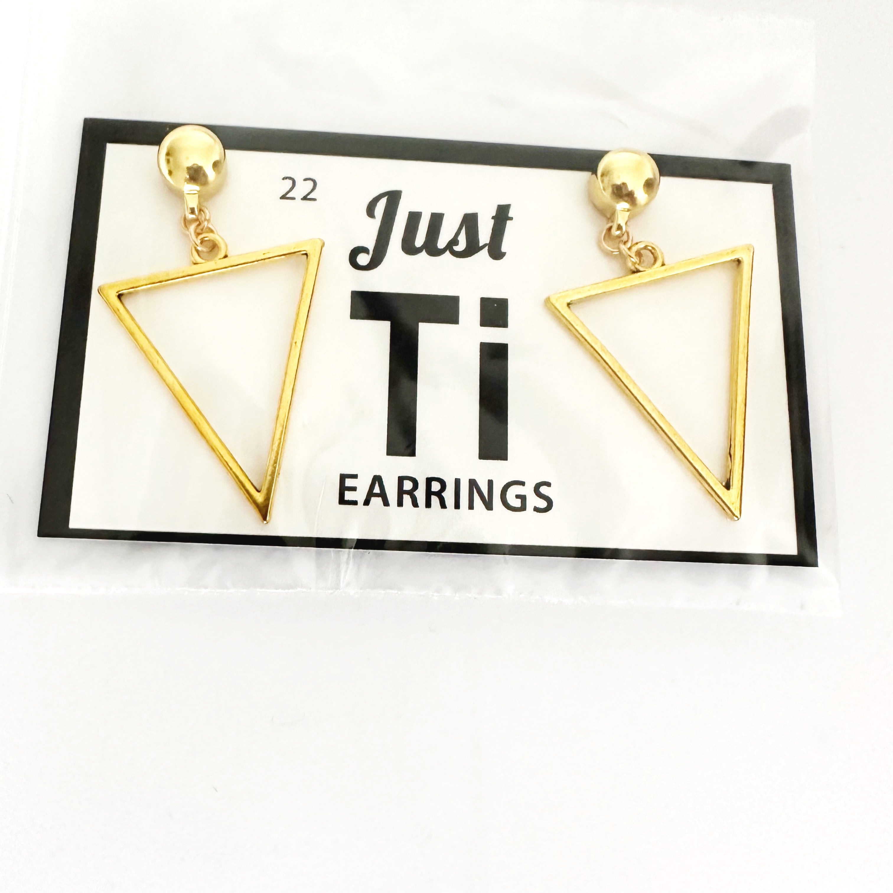 TI-GO Geometric Gold Triangle earrings