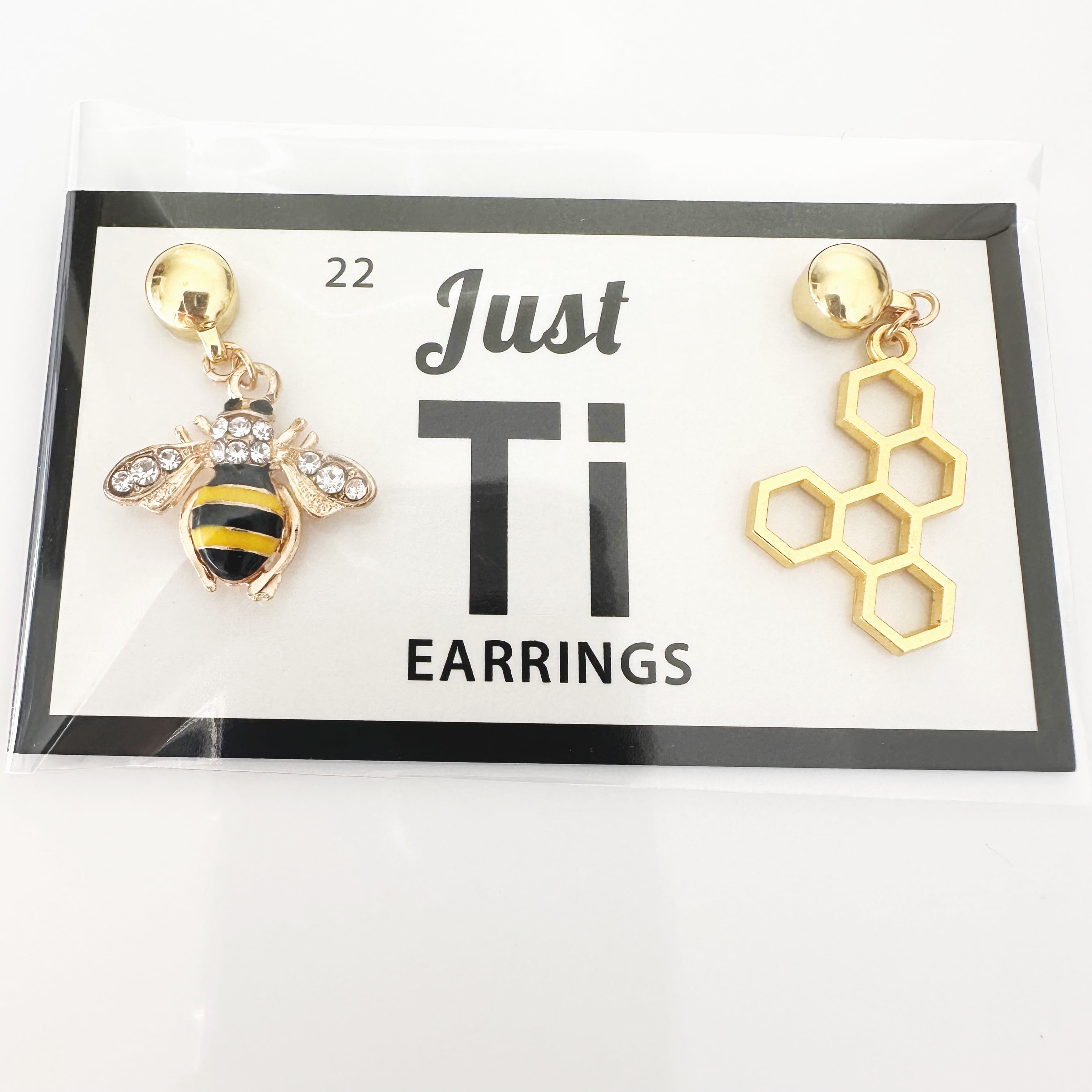 TI-GO Bee and honeycomb earrings - | Just-ti