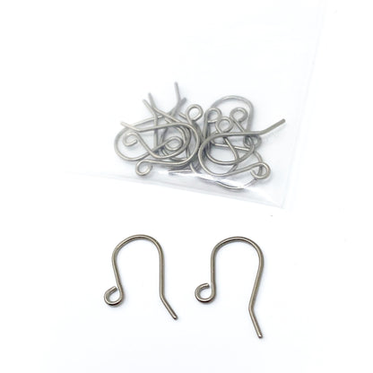 Titanium Hooks - Hypoallergenic Ear Hooks on a white background