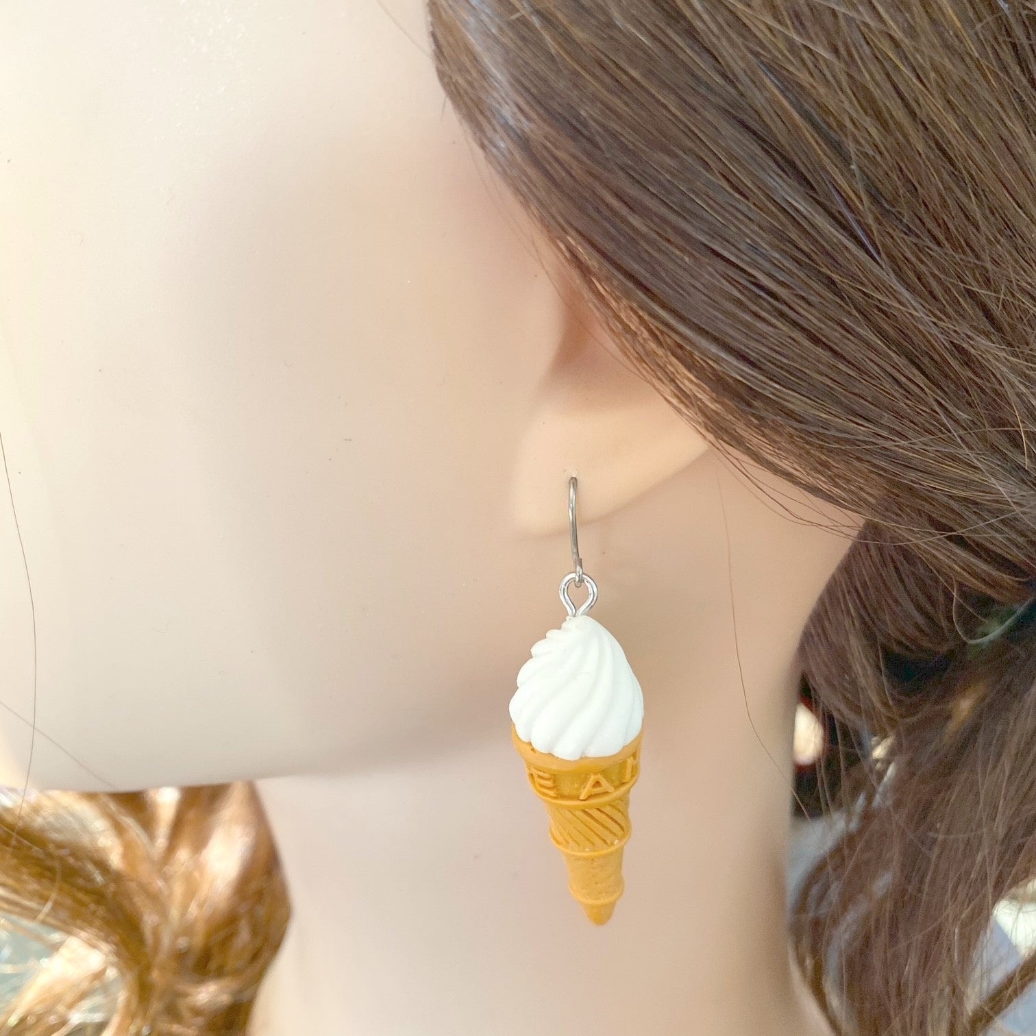 Boucles d'oreilles crème glacée